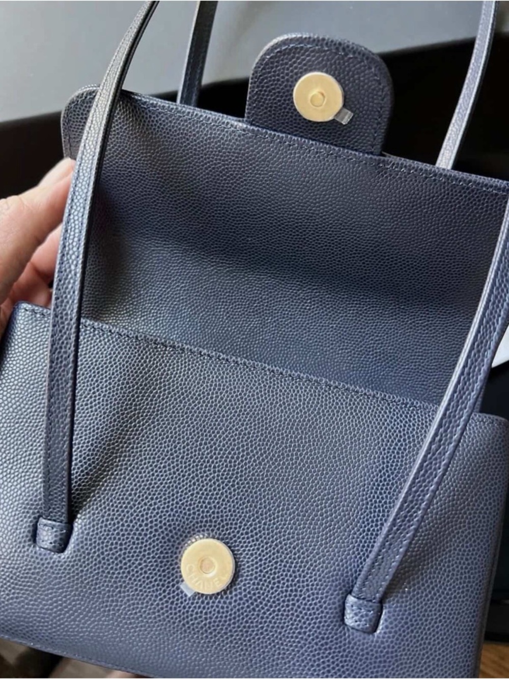 NWT CHANEL Navy Mini Preppy Coco Flap Bag - Picture 4 of 5